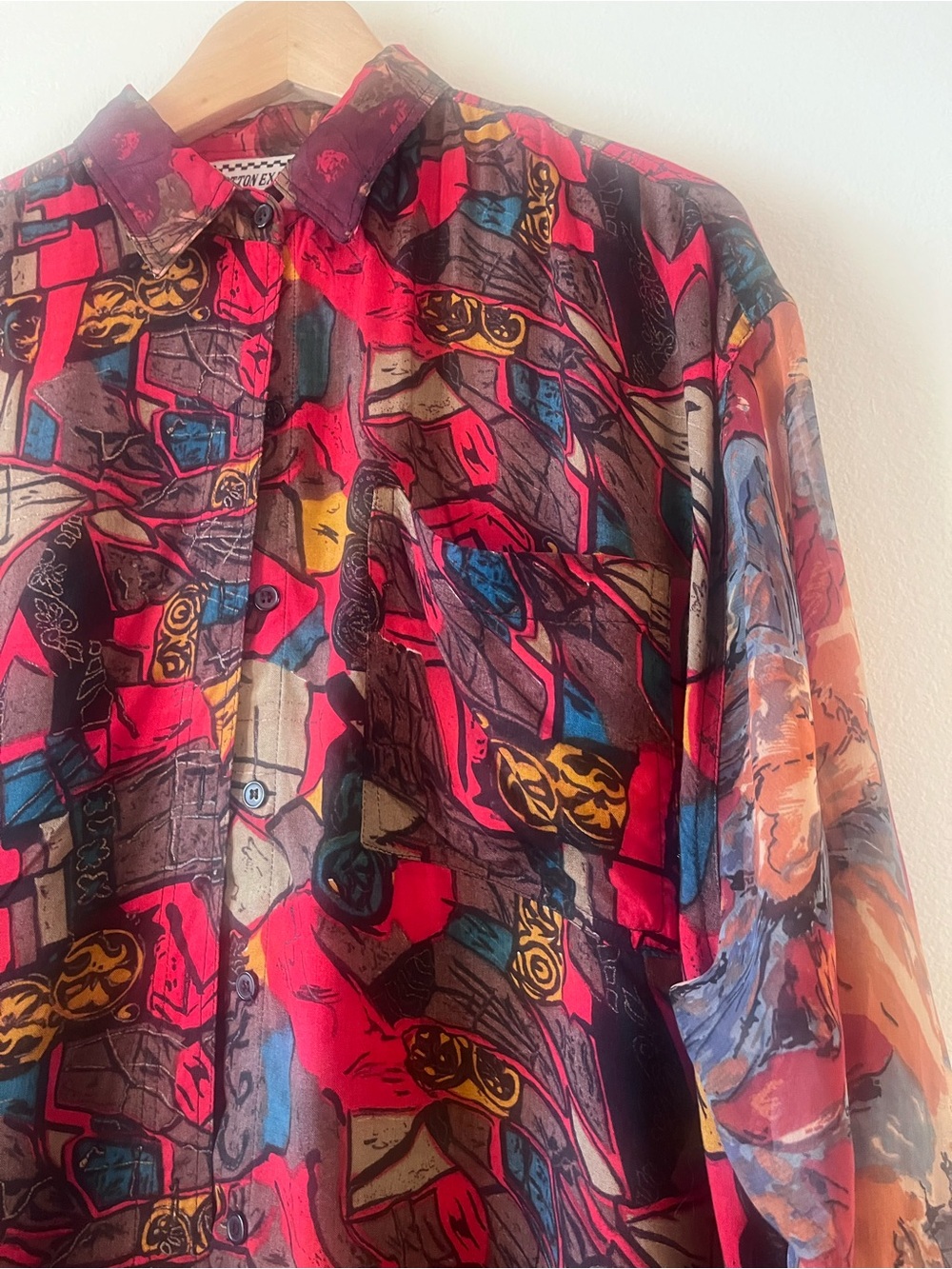 Multicolor Patterned Button-Up Shirt - Picture 7 of 11